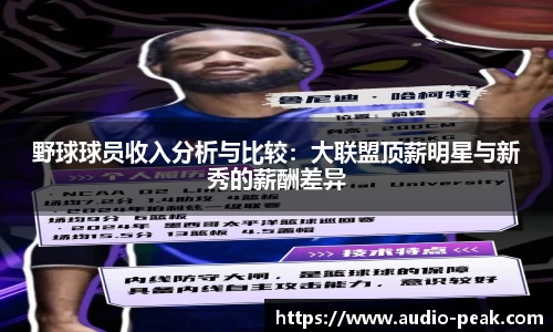 野球球员收入分析与比较：大联盟顶薪明星与新秀的薪酬差异